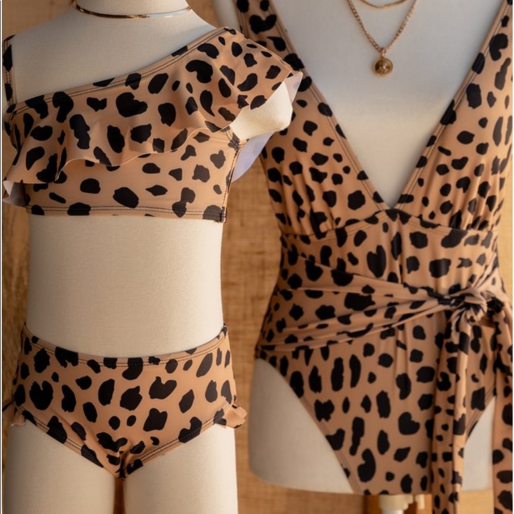 Miss Lola cheetah print swimsuit